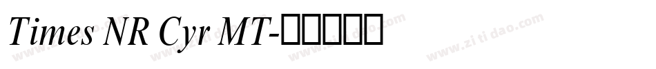 Times NR Cyr MT字体转换
